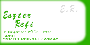 eszter refi business card